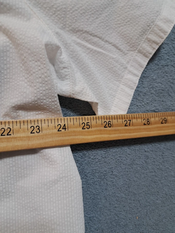 Chef Works Contemporary Shirt Mens Size 2XL White Short Sleeve Button Front - Image 2 of 4