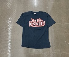 Vintage WWF Authentic The Rock "Your Role Know It" T Shirt Size 2XL Double Sided
