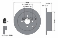 2X Pagid Bremsscheibe Voll Ø258Mm FüR Toyota Corolla ZZE12_ NDE12_ ZDE12_