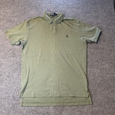 Polo Ralph Lauren Olive Green Short Sleeve Polo Shirt Men s L