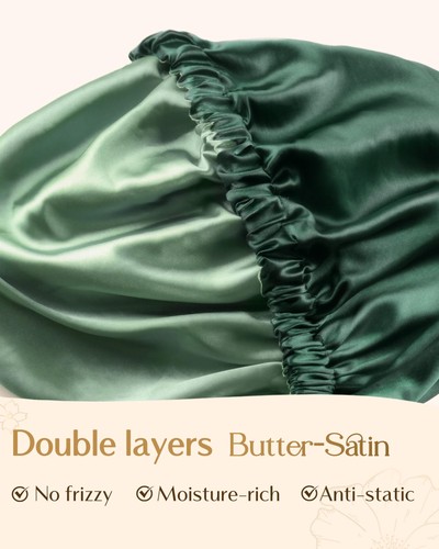 Adjustable Satin Bonnet to Reduce Frizz, Silk Feeling Hair Wrap - Picture 4 of 6