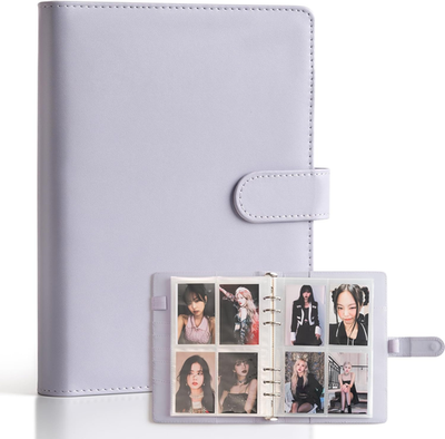 photo card binder a5 A5 Kpop Photocard Binder, 6 Ring Card Collector Album with 240 Card Slots,  30 Do