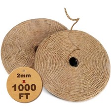 Natural Jute Twine String Bulk 1000ft Brown Hemp Rope Cord for Crafts Gardening