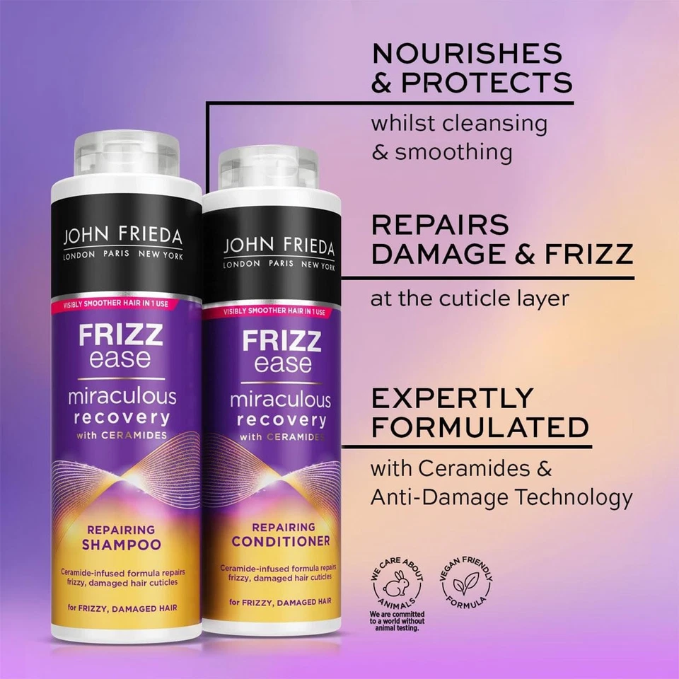 John Frieda Frizz Ease Miraculous Recovery Frizzy Hair Shampoo & Conditioner New - Image 2 of 4