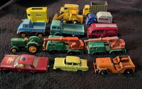 Set Of 14 Vintage Matchbox Cars From The 60's