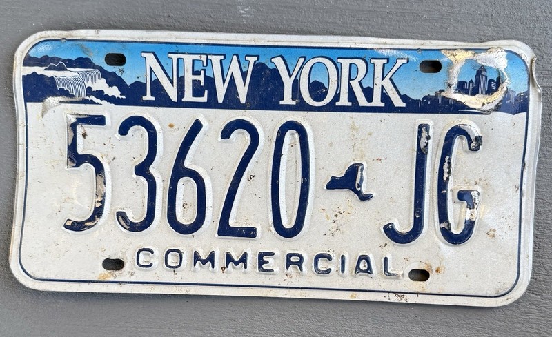 NY Commercial License Plate New York Taxi Lic