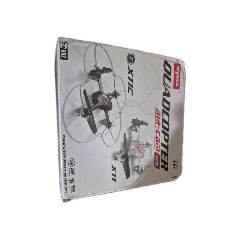 Syma X11C Quadcopter Air-Cam 4CH Drone Black with 2.4GHz Remote Control Open Box - Image 2 of 4