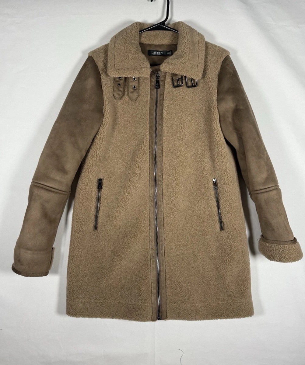 【レディース】Ralph Lauren Black label ジャケット Lauren Ralph Lauren Black Label Coat Womens XS Brown Zip Belted