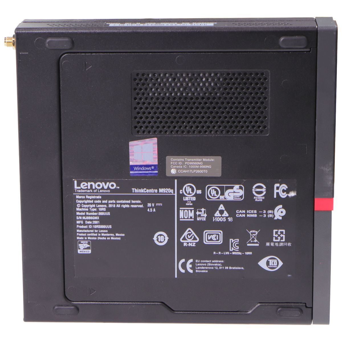 Lenovo Thinkcentre M920Q Desktop 000UUS i7-8700T / 512GB Lenovo Thinkcentre M920Q Desktop 000UUS i7-8700T / 512GB