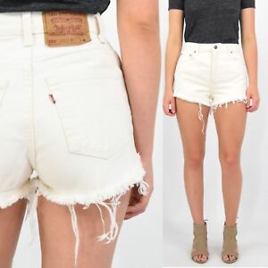 white high waisted levi shorts