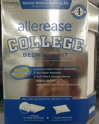 BRAND NEW Allerease College Bedroom Kit (Dorm Rooms) Twin Twin XL 2-Piece Set