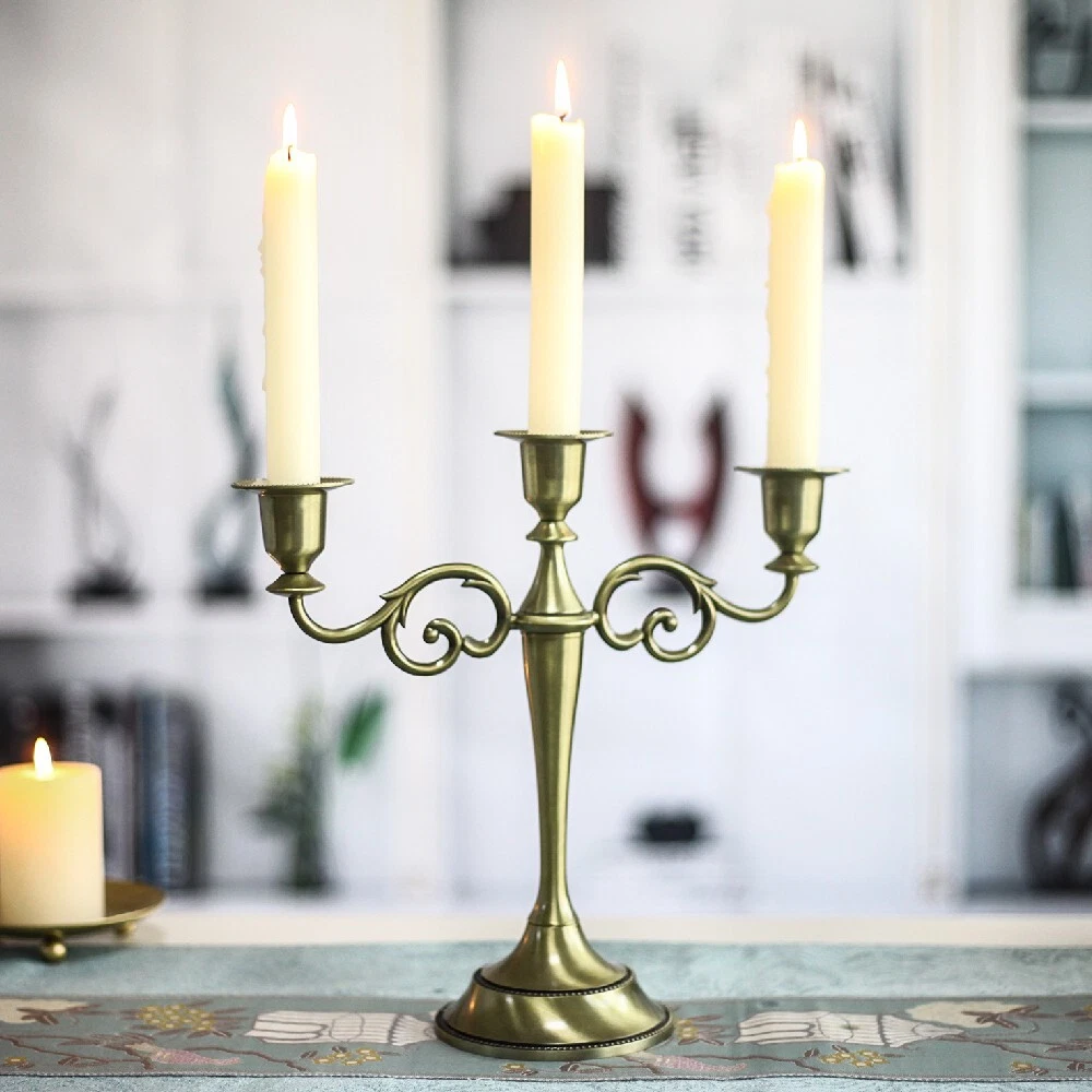 3/5 Arm Metal Candelabra Candle Holder Stand Candlestick Wedding Dinner  Decor