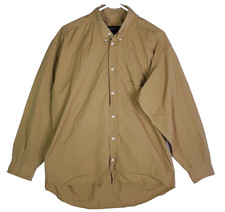 Vintage Marcs Sydney Canvas Shirt Mens L Beige Long Sleeve Regular Fit