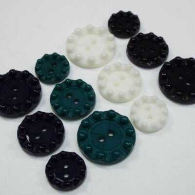 Stoßrandknöpfe Retro Vintage Style 15mm 18mm 22mm 4 Farben KAUFEN 2 4 oder 8 519D