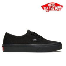 NEW VANS AUTHENTIC ALL BLACK YOUTH SIZE 100 AUTHENTIC NO BOX VN-000WWXENR1