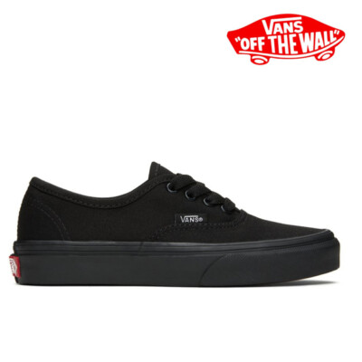 NEW VANS AUTHENTIC ALL BLACK YOUTH  SALE 100% AUTHENTIC NO BOX VN-000WWXENR1