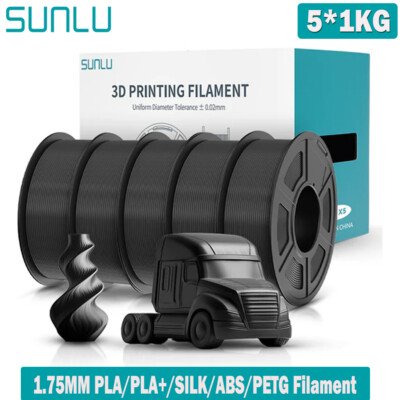 SUNLU 5KG PETG PLA PLA+ ABS Meta PLA+2.0 SILK PVB ASA 1.75MM 3D Drucker Filament