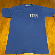 Vtg Single Stitch Northwestern University USA Made Sportswear Wolf Mens Shirt L