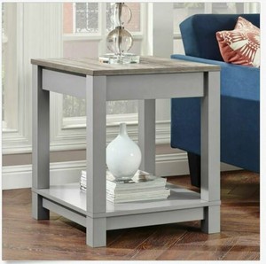 Gray Wooden End Table Rustic Country Decor Weathered ...