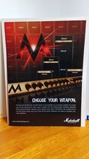 MARSHALL MA SERIES GUITAR AMPLIFIERS 2013  PRINT AD 11 X 8.5..