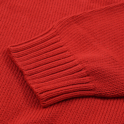 Cruciani Classic-Fit Red Heavier Knit Cotton V-Neck Sweater Cruciani Classic-Fit Red Heavier Knit Cotton V-Neck Sweater