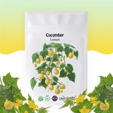 Lemon Cucumber Seeds - 100 Heirloom, Non-Gmo Seeds, Excellent for Any Home Garde