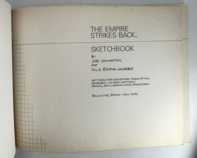 1980 Star Wars Empire Strikes Back Sketchbook Softcover Illust