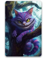 Metal Sign - Cheshire Cat Alice In Wonderland Theme Durable Indoor/Outdoor Decor