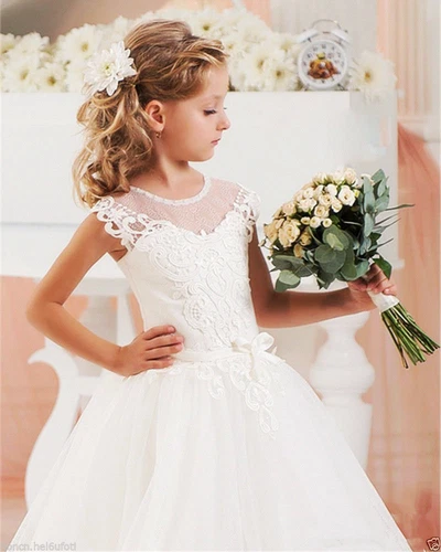 NEW Communion Party Prom Princess Pageant Bridesmaid Wedding Flower Girl Dress - Picture 3 of 6