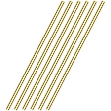 6 Pieces 12 inches 3/16 inch Brass Rods, Sutemribor Brass Solid Round Rod Lathe
