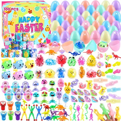 XOYTN 100PCS Prefilled Easter Eggs with Party Favors，Filled