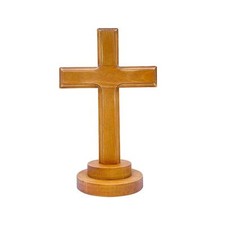 11 Inch Standing Wooden Tabletop Cross for Church Prayer Religious Home Decor