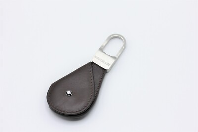 Montblanc Schlüsselanhänger / Key Ring / Leder / Edelstahl / Braun / NEU /