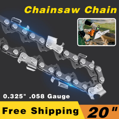 20 inch Chainsaw Saw Chain Blade .325'' Pitch .058'' Gauge 76 Drive Links Chain