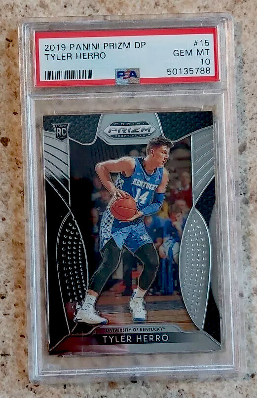 TYLER HERRO 2019 Panini Prizm Draft Picks DP #15 Miami Heat PSA 10 Rookie Rc Gem