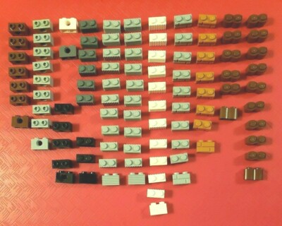 él コレクション LEGO Lot of 100 1 x 2 Bricks - Technic; with Grille; with Hole