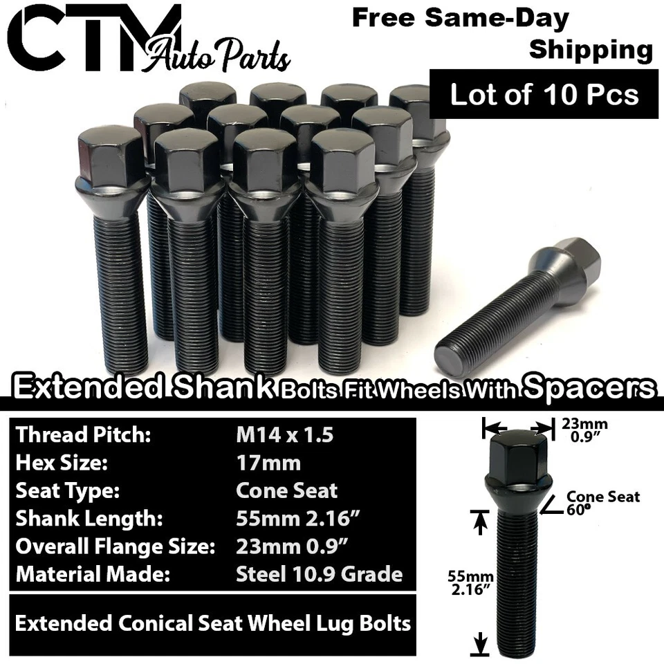 2x 25mm Thick 5x120 72.56mm C.B Wheel Spacer Black Bolt 14x1.5 BMW X3 X5 & More - Image 2 of 4