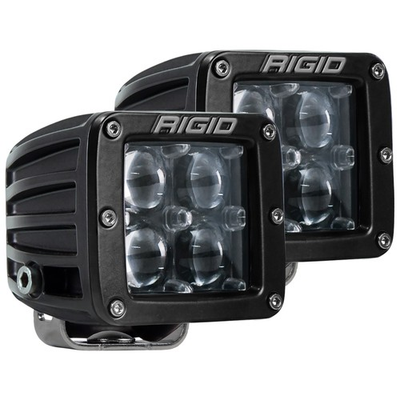 #ad Rigid 504713 D Series Hyperspot White Square LED Lights Pair Kit Black Aluminum $299.99
