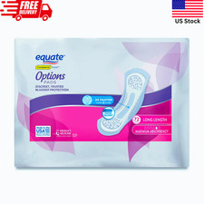 Equate Options Women's Incontinence Pads Maximum Absorbency Long 72 Ct