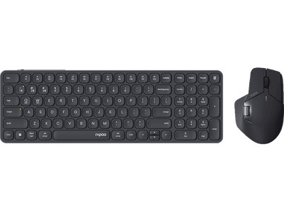 RAPOO 9760M Ultra-Slim Multimodus Deskset Kabellos Schwarz