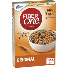 Fiber One breakfast cereal, original bran, 19.6 oz.