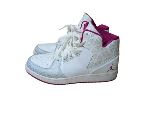 Scarpe Nike Air Jordan 1 Flight 3 Premium bianche fucsia taglia 7 anni #7219519 160 usate in ottime condizioni