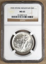 1925 STONE MOUNTAIN COMMEMORATIVE HALF DOLLAR NGC MS65 607015
