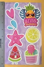 "Hello Summer!" Vinyl Decal Large Format Sticker Sheet