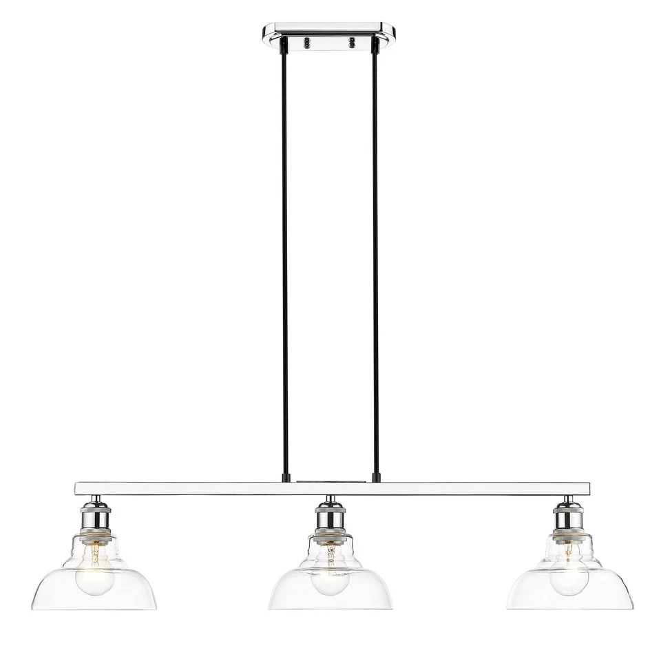 Tallador Golden Lighting 0305-3SF CLR 3 luces 36" W riel fijo - cromo Foto 2 de 4