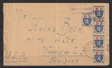 FZ Allg. Ausgabe+ Geb&uuml;hr bez.Stempel Brief Tuttlingen  New York/USA1946 #1083485