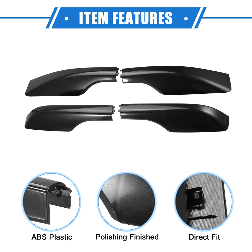 4pcs Roof Rack Side Rails End Cover for Toyota Land Cruiser LC200 J200 2008-2021 - Image 4 of 4