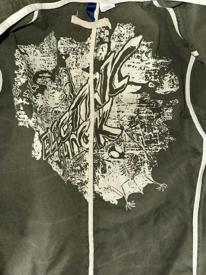 Blazer de colección H&M de un solo pecho utilitario del ejército botón delantero (talla L) de segunda mano Foto 4 de 4