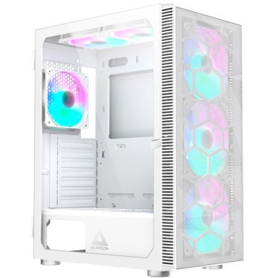 Montech X3 Mesh Midi-Tower, RGB, Tempered Glass - weiß