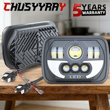 Par De Faros Led 7x6 Hilo Beam Para For Chevy Express Cargo Van 1500 2500 3500
